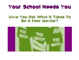 Peer Mentoring Programmes can make a valuable contribution to the overall ethos of the school, pastoral support systems and positive behaviour support structures.