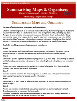 Integrate comprehension and learning strategies into all subjects, using a ‘before, during and after’ reading or learning framework. 