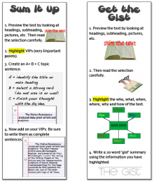 The 'Publications and Resources' section of the website contains many reading and learning strategy resources.