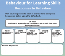 The NBSS works with schools on practical strategies for dealing with low-to-medium level disruption.